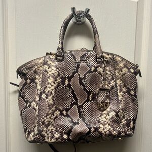 Michael Kors Snake Embossed Leather Bag